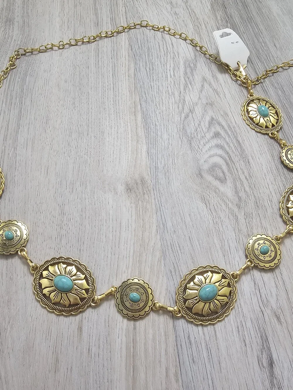 Bohemian Western Flora Metal Statement Belt